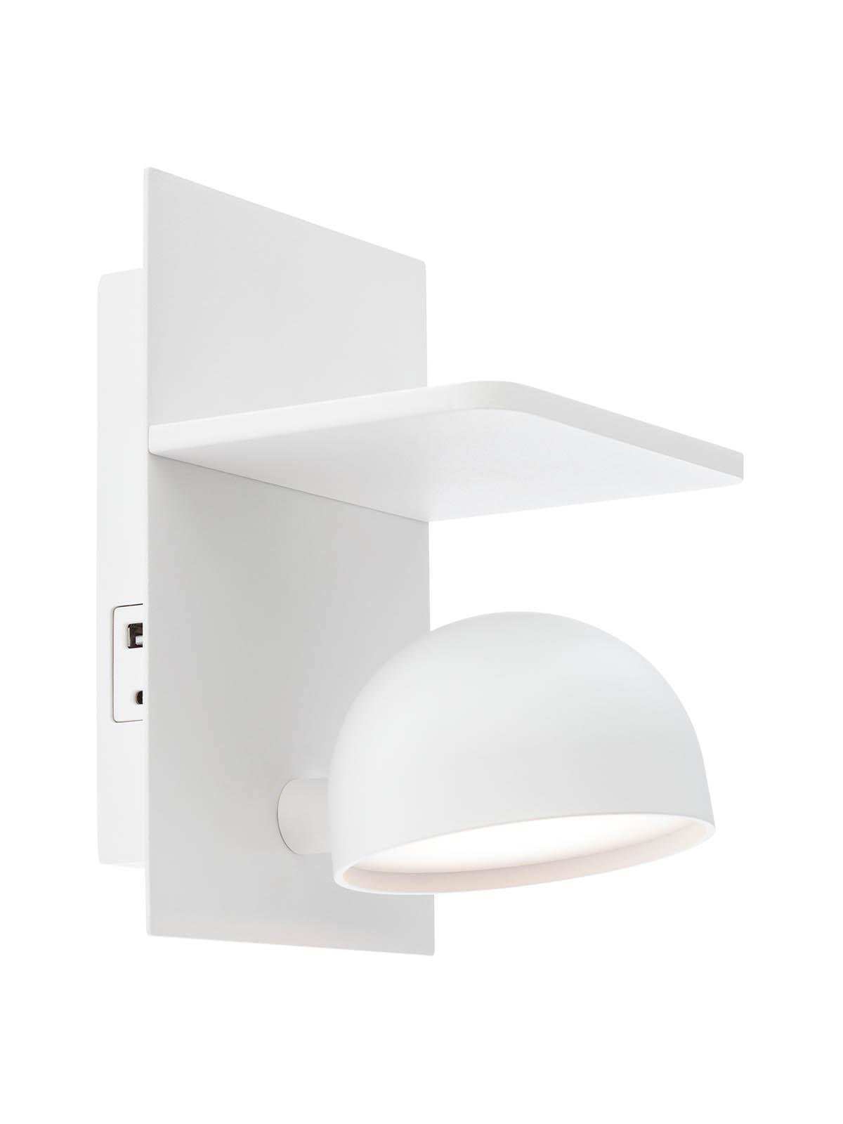 7W LED sieninis šviestuvas SEIBI, baltas, 3000K, dimeriuojamas, su USB - Image 3