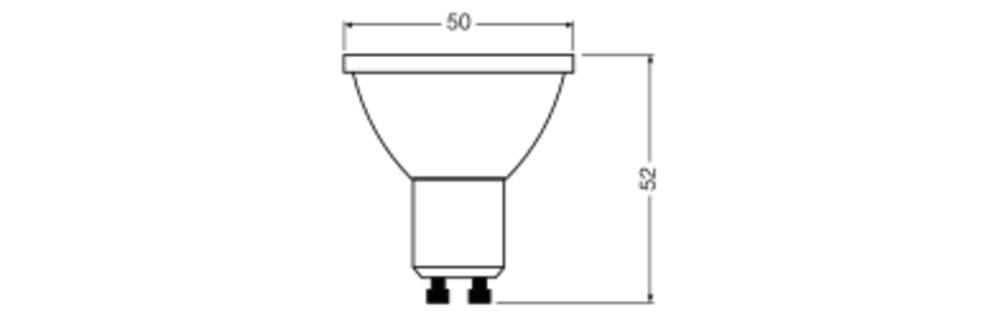 6,1W LED lemputė, GU10, 3000K, 36°, dimeriuojama