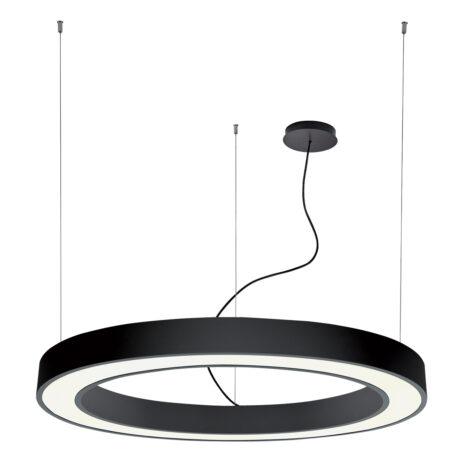 88W LED pakabinamas šviestuvas RING, juodas, 4000K, 3915-0012-4-B-N