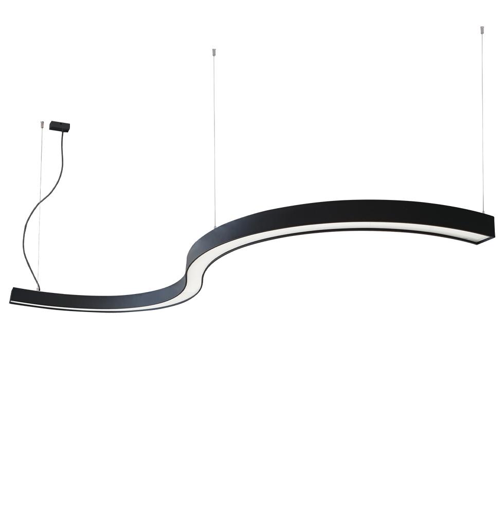 88W LED pakabinamas šviestuvas SEMI S, juodas, 3000K, 3000mm, DALI, 3921-0030-3-B-D3