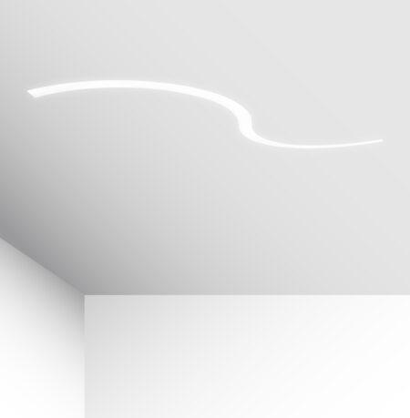88W LED užglaistomas šviestuvas SEMI S, baltas, 4000K, 3000mm, 3921-0430-4-W-N