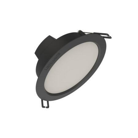 8W LED įleidžiama panelė DOWNLIGHT IP44 GEN2, juoda, 4000K, 100°
