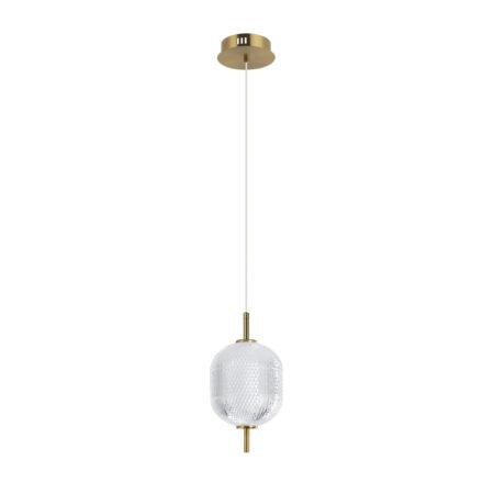 8W LED pakabinamas šviestuvas CORADO, aukso sp./skaidrus, 3000K