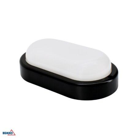 8W LED plafonas KANLO, juodas, 4000K, IP54, 120°
