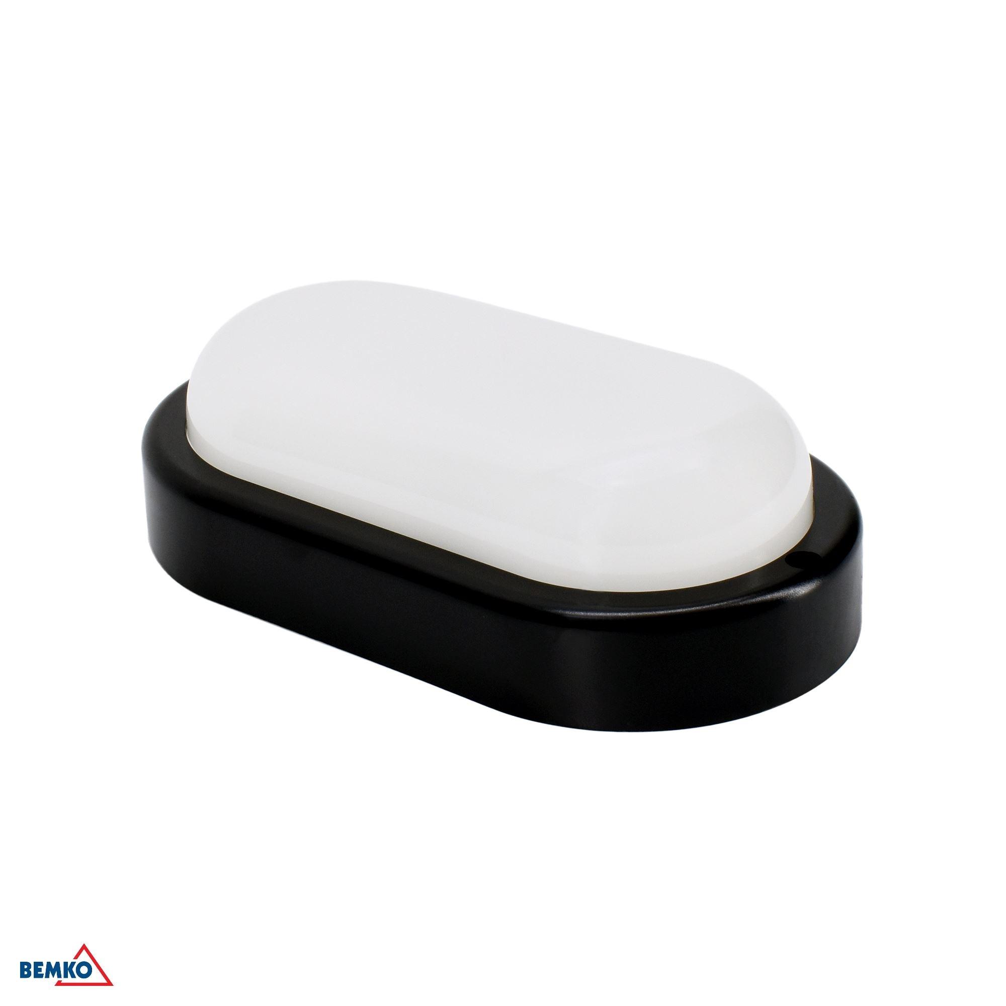 8W LED plafonas KANLO, juodas, 4000K, IP54, 120°, su judesio davikliu