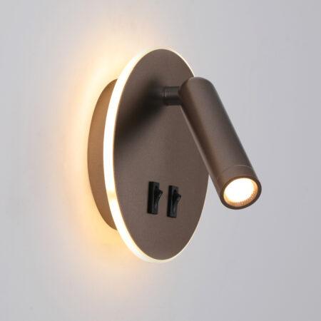8W LED sieninis šviestuvas FURLA, rudos/kavos sp., 3000K
