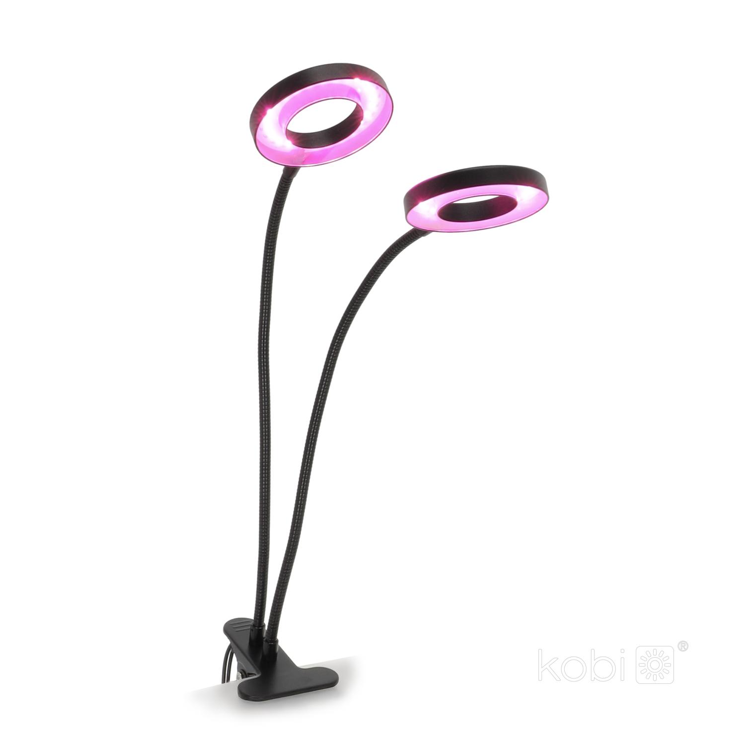8W LED stalo šviestuvas augalų auginimui VITARO RING, juodas, 1200K