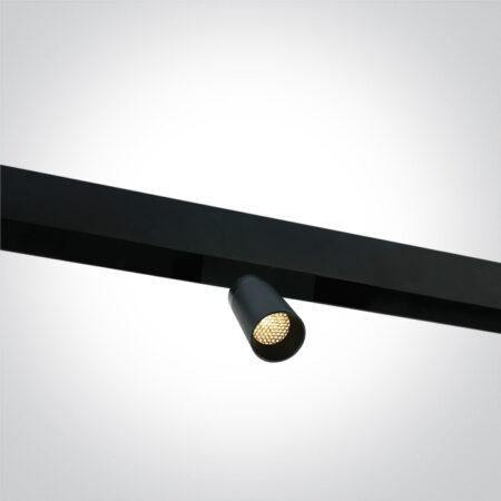 8W LED šviestuvas į magnetines sistemas MINI/MIDI/MAXI/P&P, juodas, 3000/3500/4000K, 48V, 15°, 42110/B/V