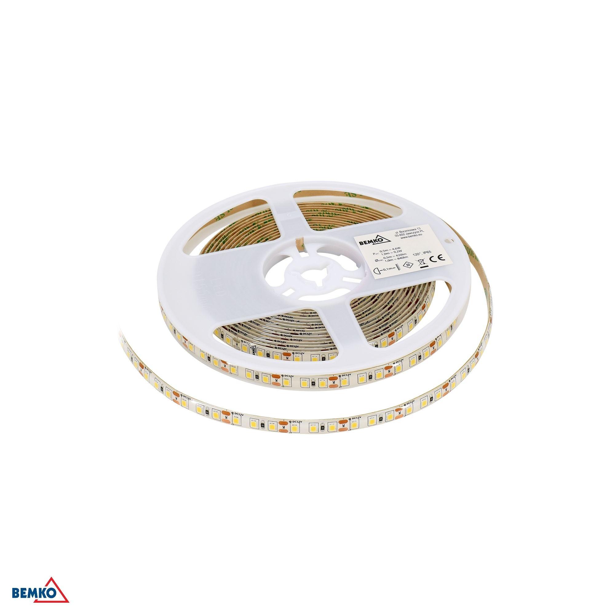 9,2W/m LED juosta PREMIUM, 12V, 6500K, IP65, 5m ritė