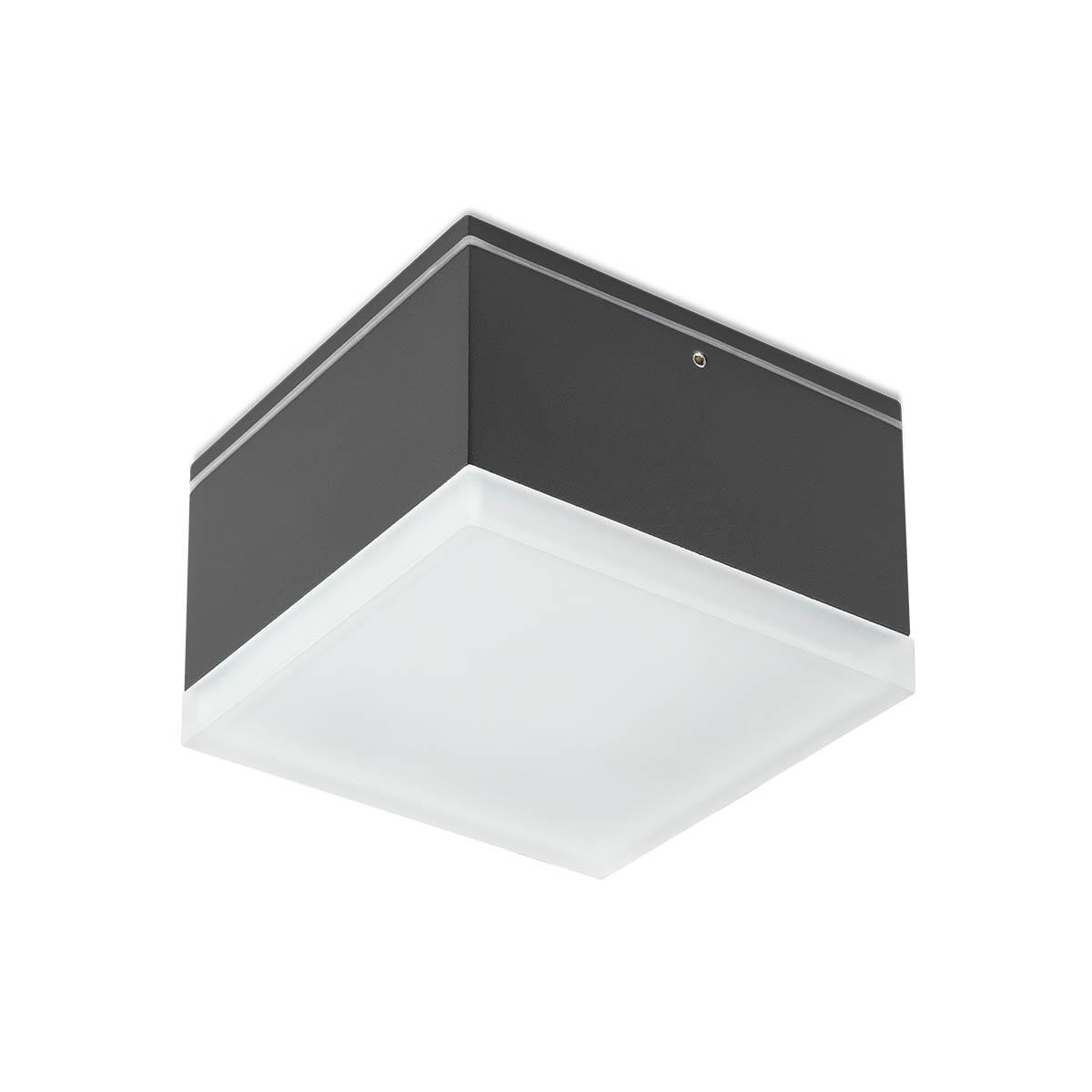 9W LED paviršinis lauko šviestuvas AKRON, tamsiai pilkas, 3000K, IP54, 90109