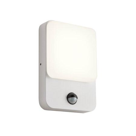 9W LED sieninis lauko šviestuvas COLIN, baltas, 3000K, IP54, su judesio davikliu, 90131