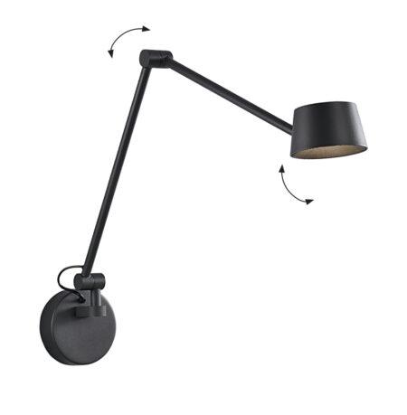 9W LED sieninis šviestuvas SAVINA, juodas, 3000K, dimeriuojamas, 4329600