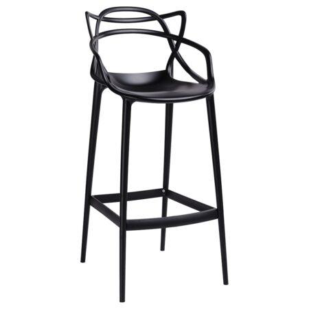 Baro kėdė HILO PREMIUM 65CM, juoda, plastikinė
