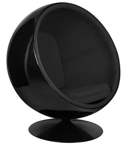 Fotelis BALL, juodas