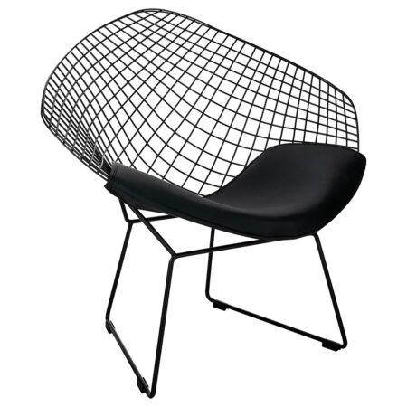 Fotelis VOLIER SOFT, juodas, metalinis