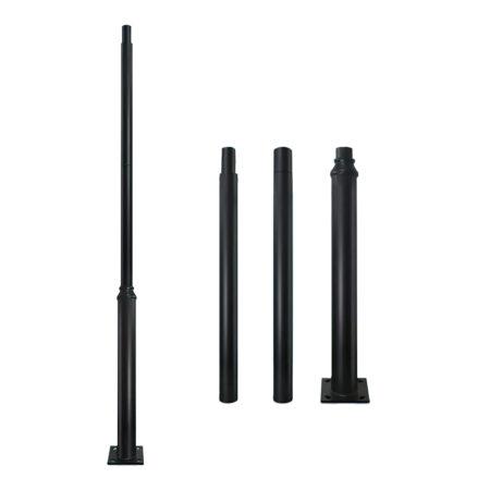 Gatvės šviestuvo atrama BASE 60mm, juoda, 3m