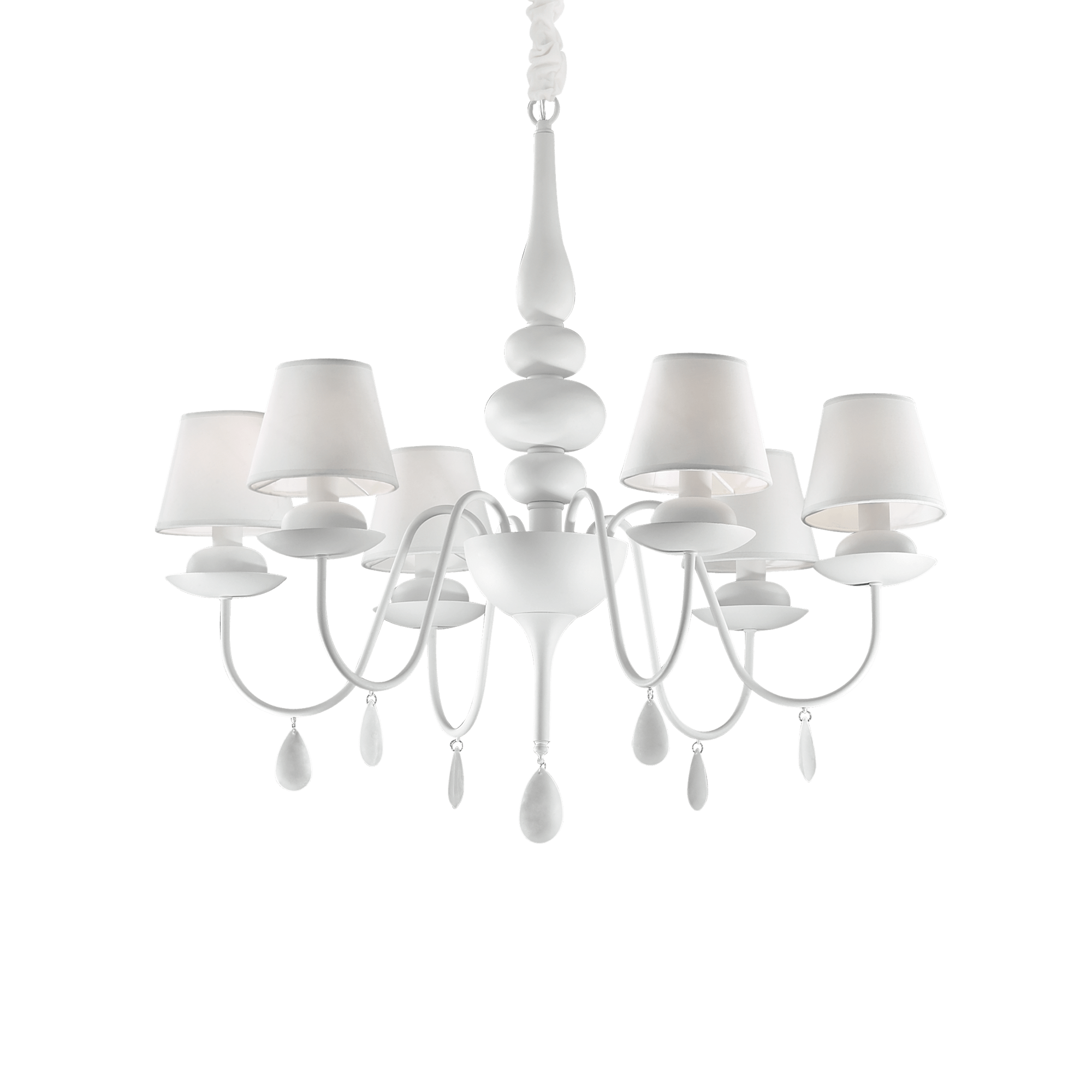 Pakabinamas šviestuvas, 6 lempučių BLANCHE, E14, baltas, 035581
