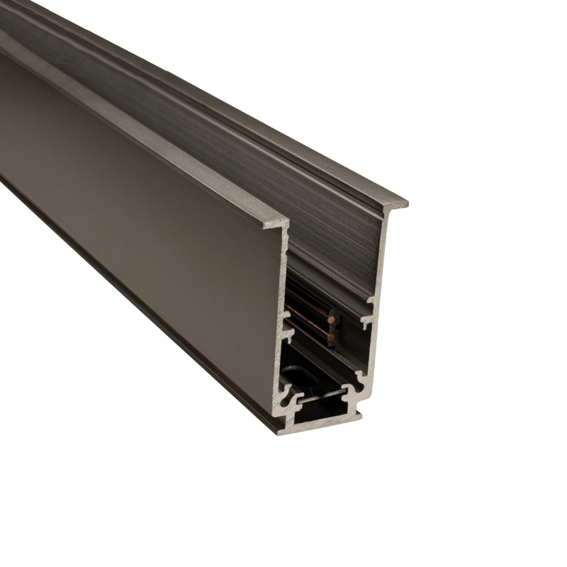 Įleidžiamas magnetinės sistemos ZAMBELIS bėgelis, tamsaus sidabro sp., 48V, 1m, 2084NCK-1