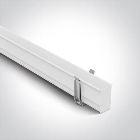 Įleidžiamas magnetinių sistemų bėgelis MAXI, baltas, 1m, 42001R/W