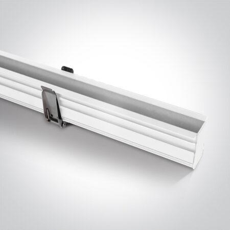 Įleidžiamas magnetinių sistemų bėgelis MIDI, baltas, 2m, 42002RB/W