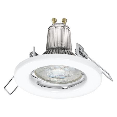 Įleidžiamas šviestuvas SPOT, GU10, baltas, su 2,6W 2700K LED lempute, 5vnt.
