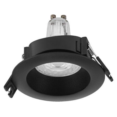 Įleidžiamas šviestuvas SPOT, GU10, juodas, su 2,6W 2700K LED lempute