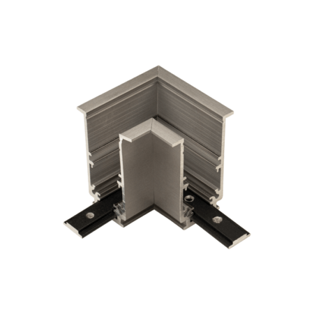 Įleidžiamo magnetinės sistemos ZAMBELIS bėgelio horizontalus kampinis sujungimas, tamsaus sidabro sp., 48V, 2084NCK-C2