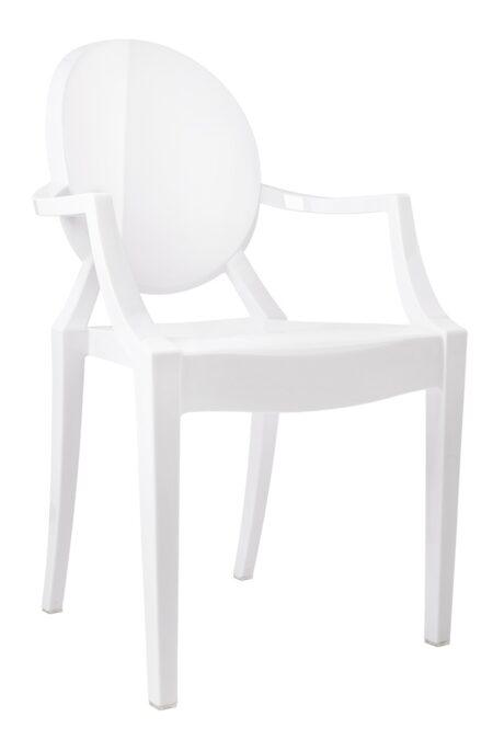 Kėdė LOUIS, balta, plastikinė