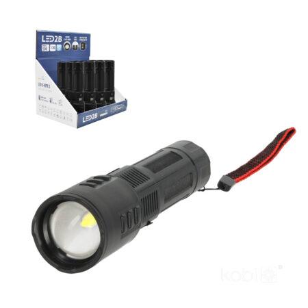 LED įkraunamas žibintuvėlis X-MPR 3, juodas, 6000K