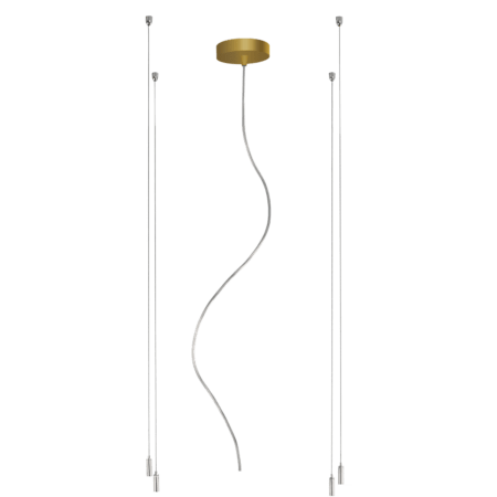 LED šviestuvo ISIA pakabinimo rinkinys, aukso sp., 6m, 81CON34536OT