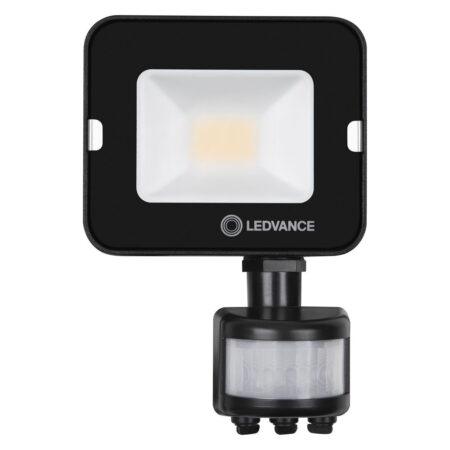 10W prožektorius COMPACT, juodas, 3000K, su sensoriumi
