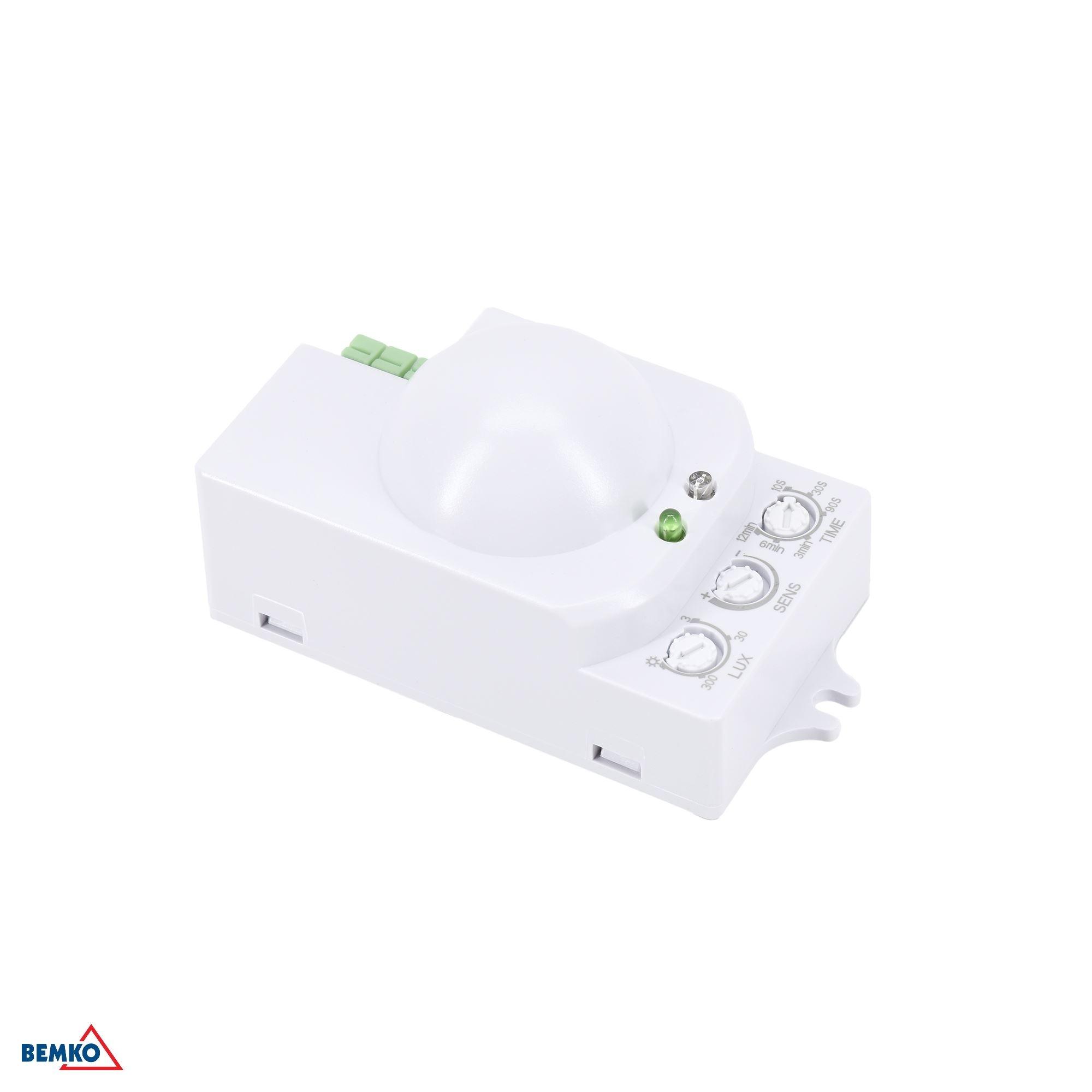 Mikrobangų jutiklis, baltas, IP20, max 1200W, 360°, 1-8m