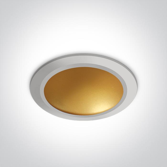16W LED įleidžiamas šviestuvas, baltos/žalvario sp., 3000K, 10116FD/W/BS - Image 3