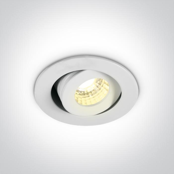 1W/3W LED įleidžiamas pakreipiamas šviestuvas, baltas, 3000K, 11103B/W/W - Image 3