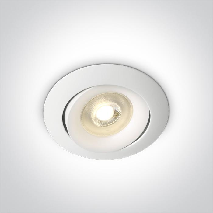 Įleidžiamas pakreipiamas šviestuvas, GU10, baltas, 11105U/W - Image 3