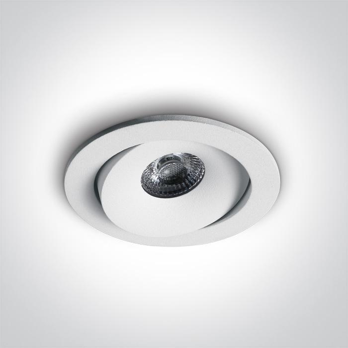 6,5W LED įleidžiamas pakreipiamas šviestuvas, baltas, 3000K, 11107P/W/W - Image 3