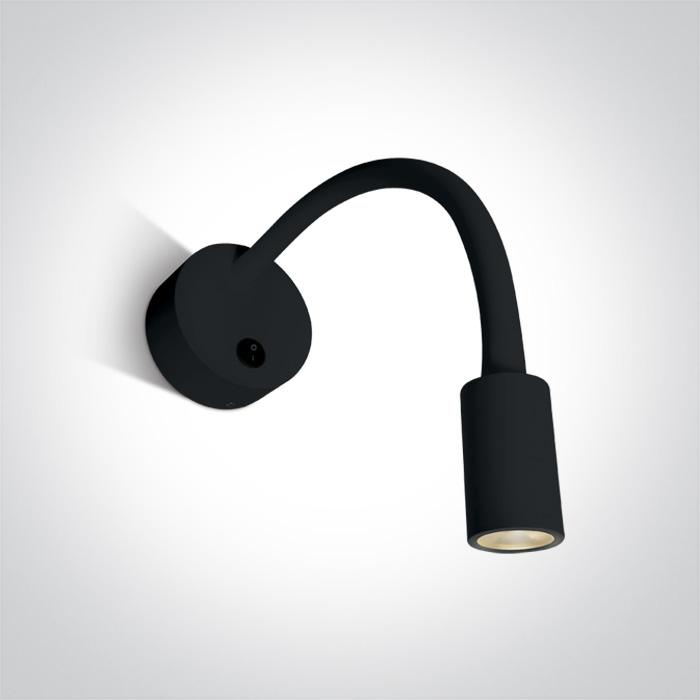 3W LED sieninis šviestuvas- skaitymo lempa, juodas, 3000K, 65738A/B/W - Image 2