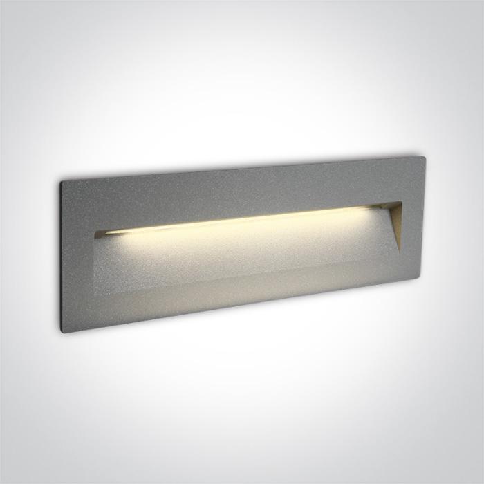 7W LED įleidžiamas sieninis lauko šviestuvas, pilkas, 3000K, 68068C/G/W - Image 2