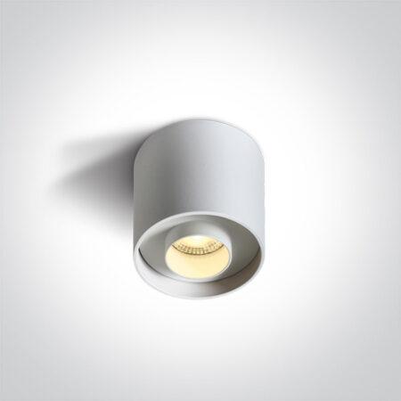8W paviršinis šviestuvas, baltas, 3000K, 12108D/W/W
