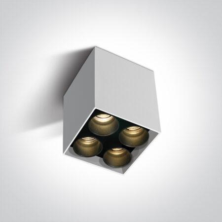 10W LED paviršinis šviestuvas, baltas, 3000K, 12406C/W/W