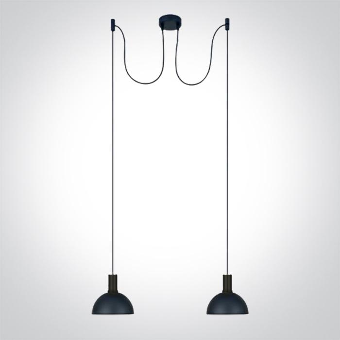2x10W pakabinamas šviestuvas, juodas, E27, 63140B/B