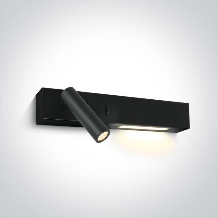 3W+6W LED paviršinis šviestuvas, juodas, 3000K, 65146/B/W - Image 2