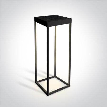 2,2W lauko šviestuvas su saulės baterija, juodas, 3000K, 50cm, 67520A/B/W