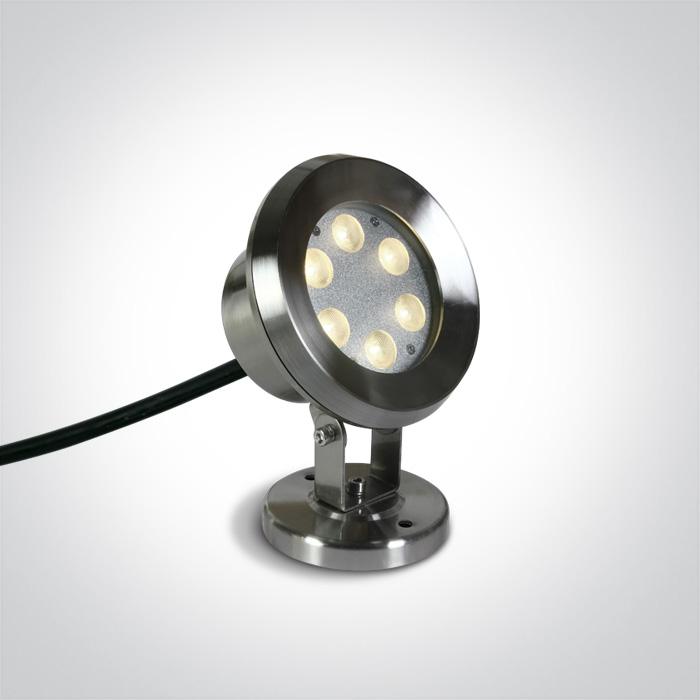 6W LED baseino šviestuvas, nerūdijančio plieno sp., 4000K, IP68, 69064B/C