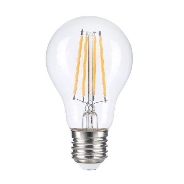 8W LED lemputė OPTONICA A60, E27, 2700K, dimeriuojama, skaidrus stiklas