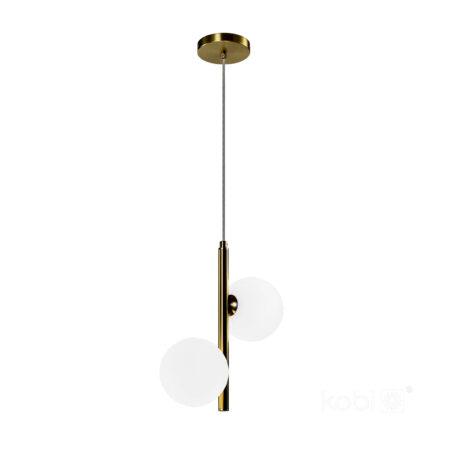 Pakabinamas šviestuvas GLOBE ELEGANCE, 2xG9, aukso/baltos sp.