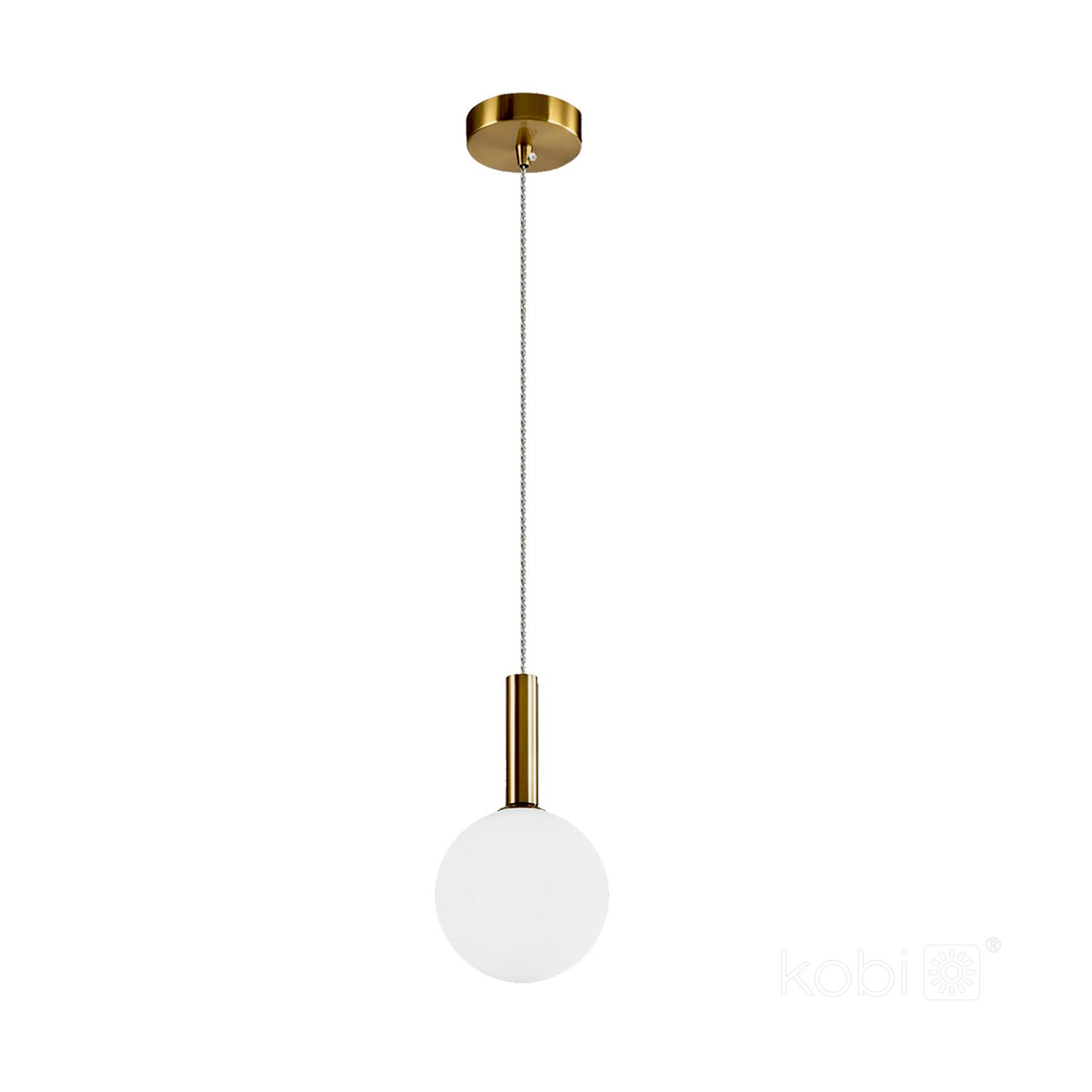 Pakabinamas šviestuvas GLOBE ELEGANCE, G9, aukso/baltos sp.
