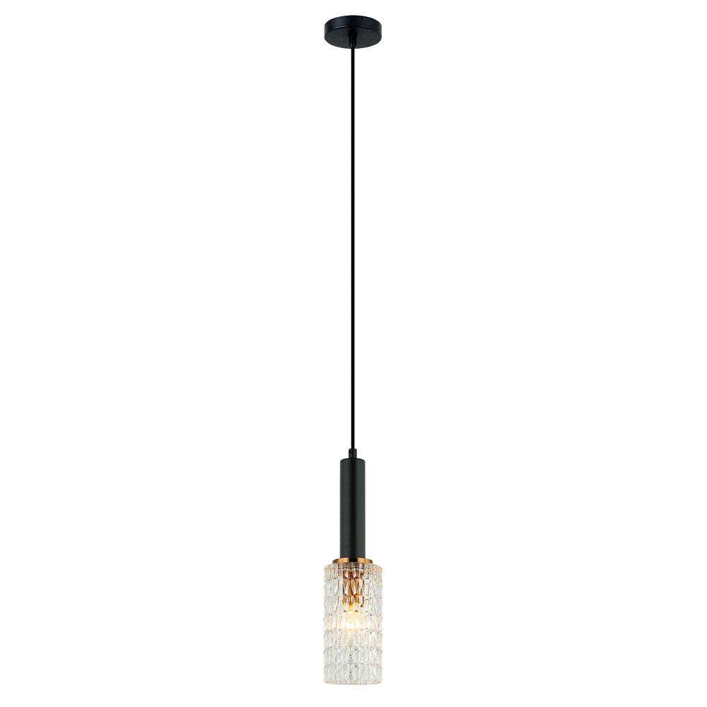 Pakabinamas šviestuvas LIRA, E14, skaidrus/juodos sp., 4246200