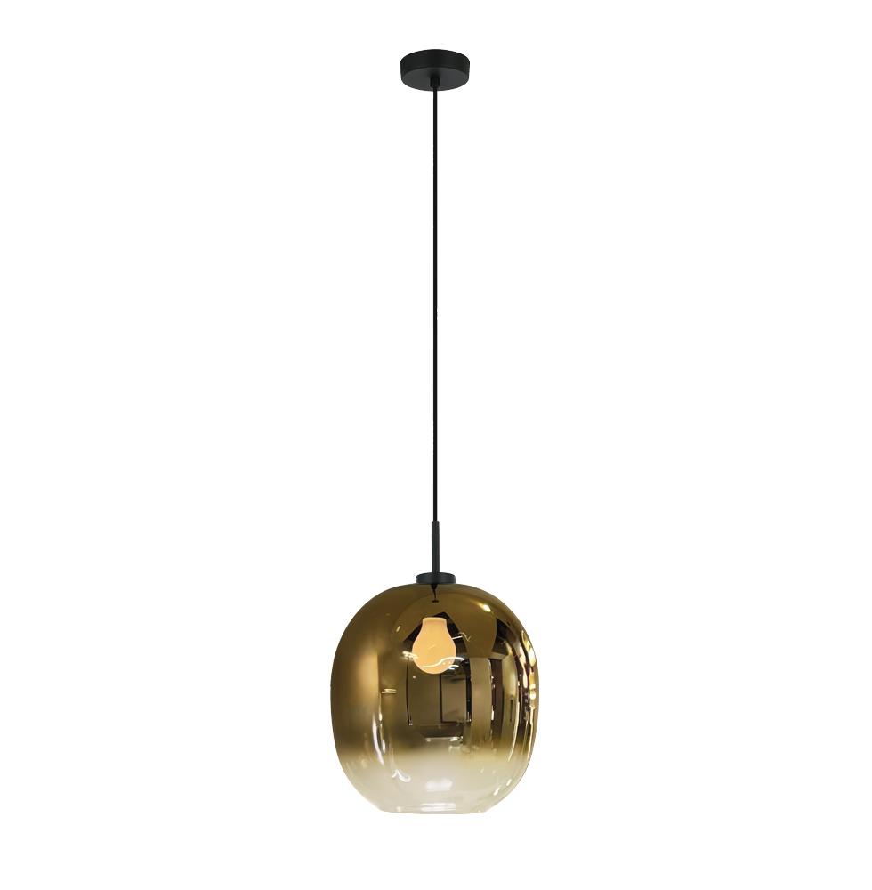 Pakabinamas šviestuvas MIRROR, E27, gintaro/juodos sp., 4345501