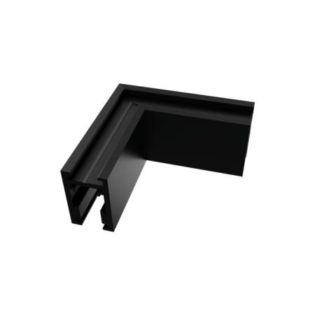 Paviršinio magnetinės sistemos ZAMBELIS MAGNETIC 5MM bėgelio horizontalus kampinis sujungimas, matinės juodos sp., 2511